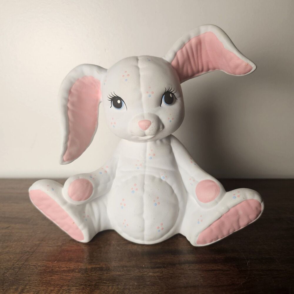 Vintage 1985 Kimble Corp. Ceramic Bunny Rabbit Figurine – Cottagecore Nursery